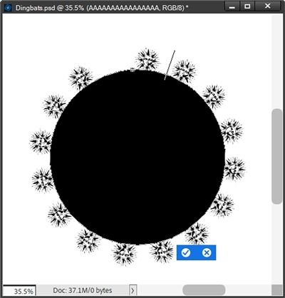 Dingbats Overlapping