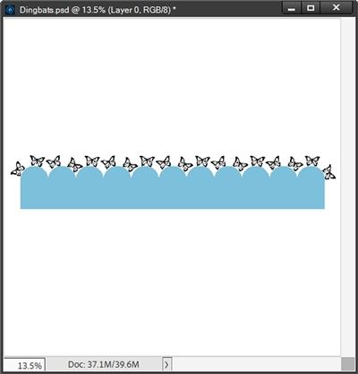 All Butterfly Dingbats Placed