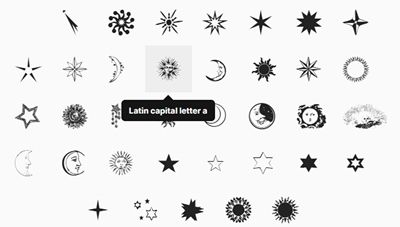 Font Manager Glyphs