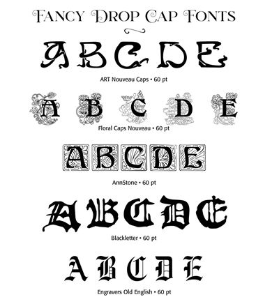 Fancy Drop Cap Fonts