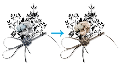 Add Warmth - Bluish White Floral