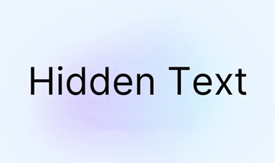 Hidden Photo Text