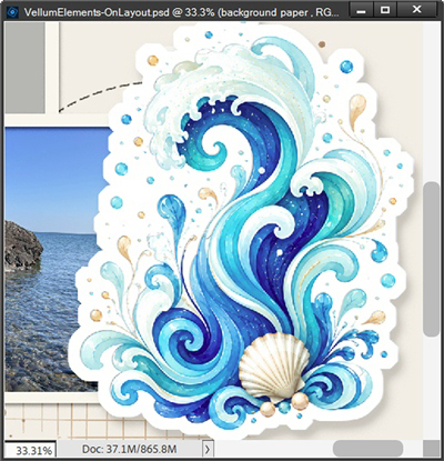 Vellum Element Shadowed